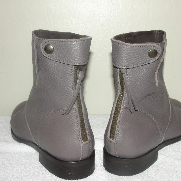 J.Crew gray leather ankle bootss! - Picture 4 of 8